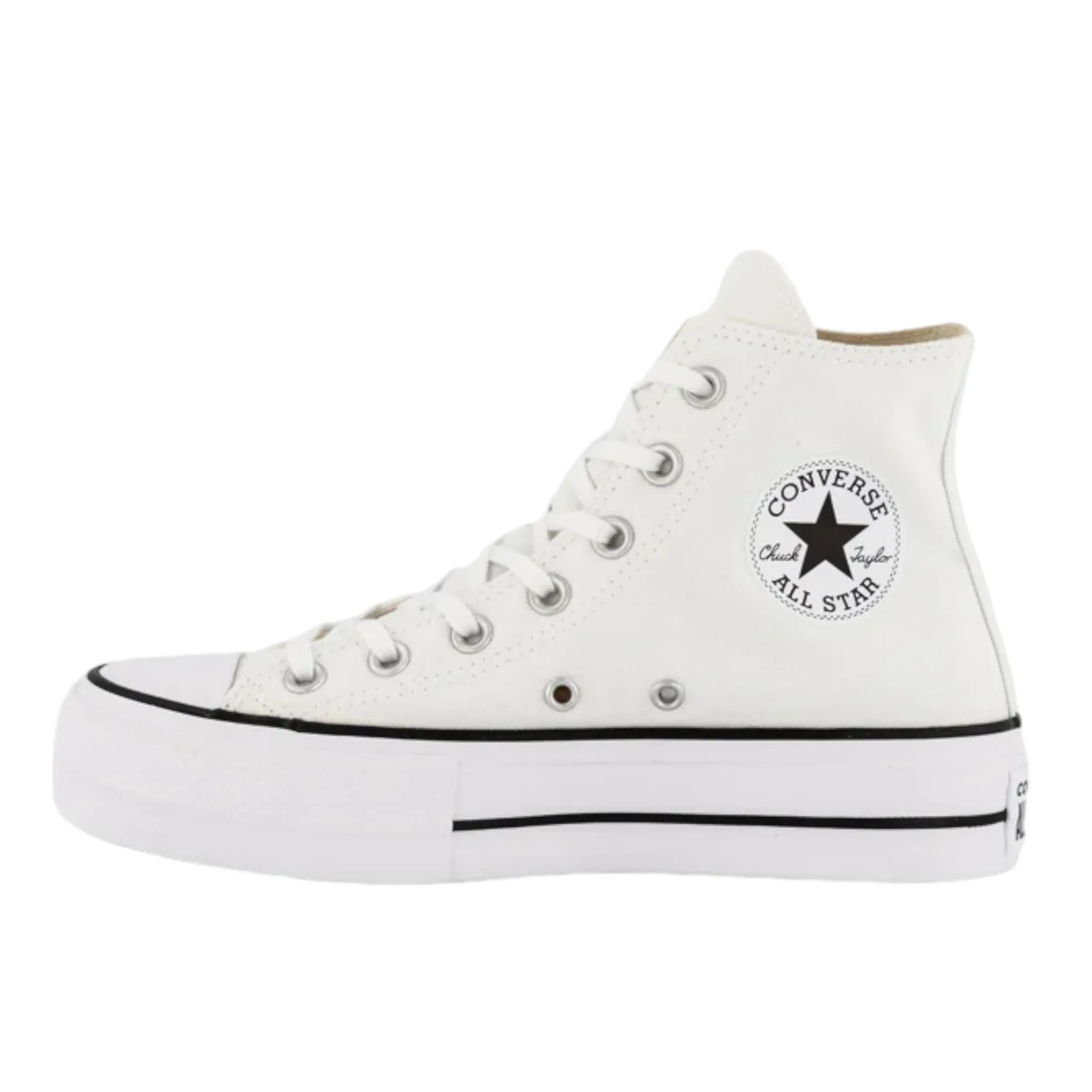 - CONVERSE Women Chuck Taylor Lift Canvas Hi White - (560846) - WWH - R1L7