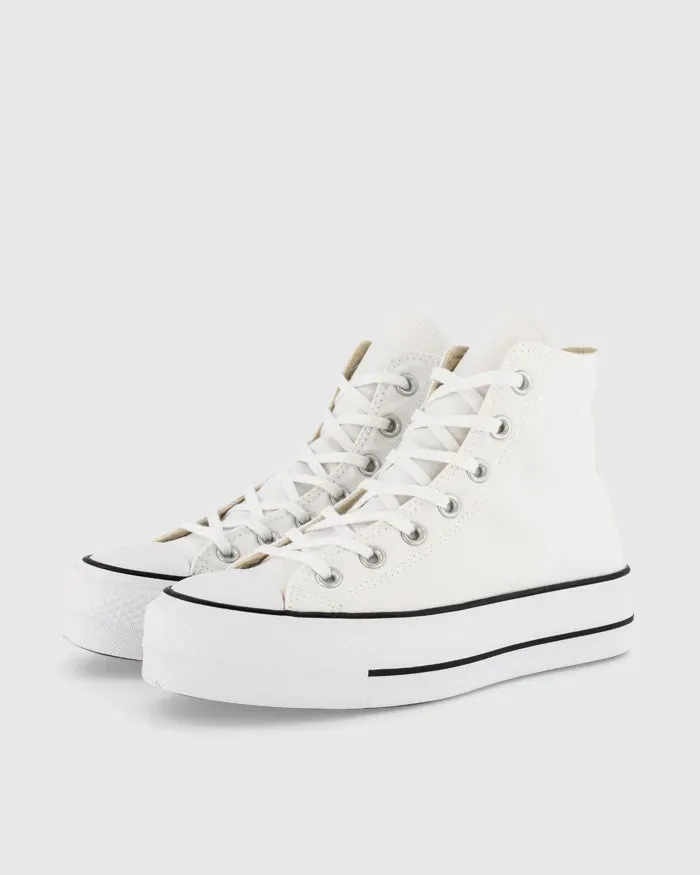 - CONVERSE Women Chuck Taylor Lift Canvas Hi White - (560846) - WWH - R1L7