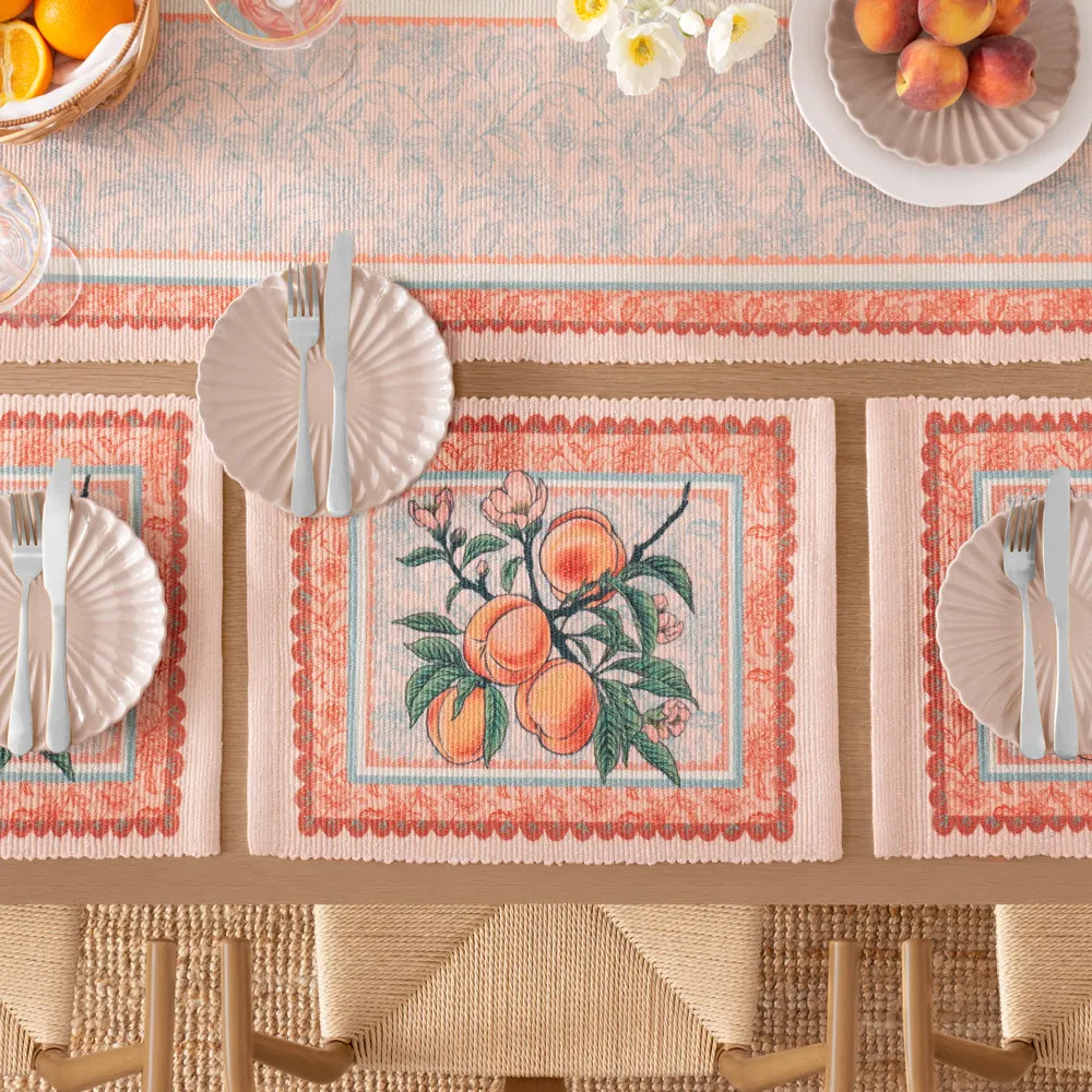 Anemone Peaches Indoor/Outdoor Table Runner Multicolour