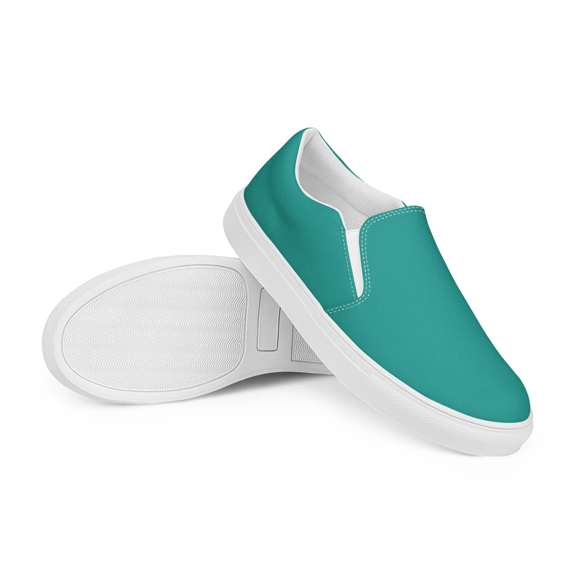 Aqua Blue Women’s slip-on canvas shoes