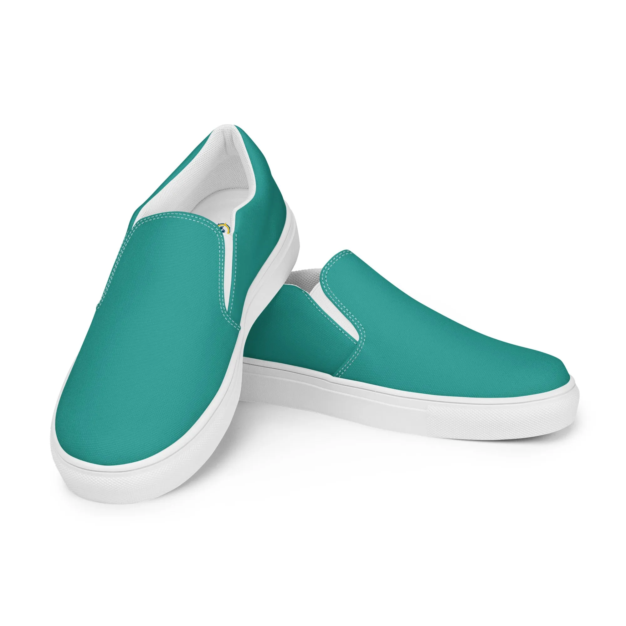 Aqua Blue Women’s slip-on canvas shoes
