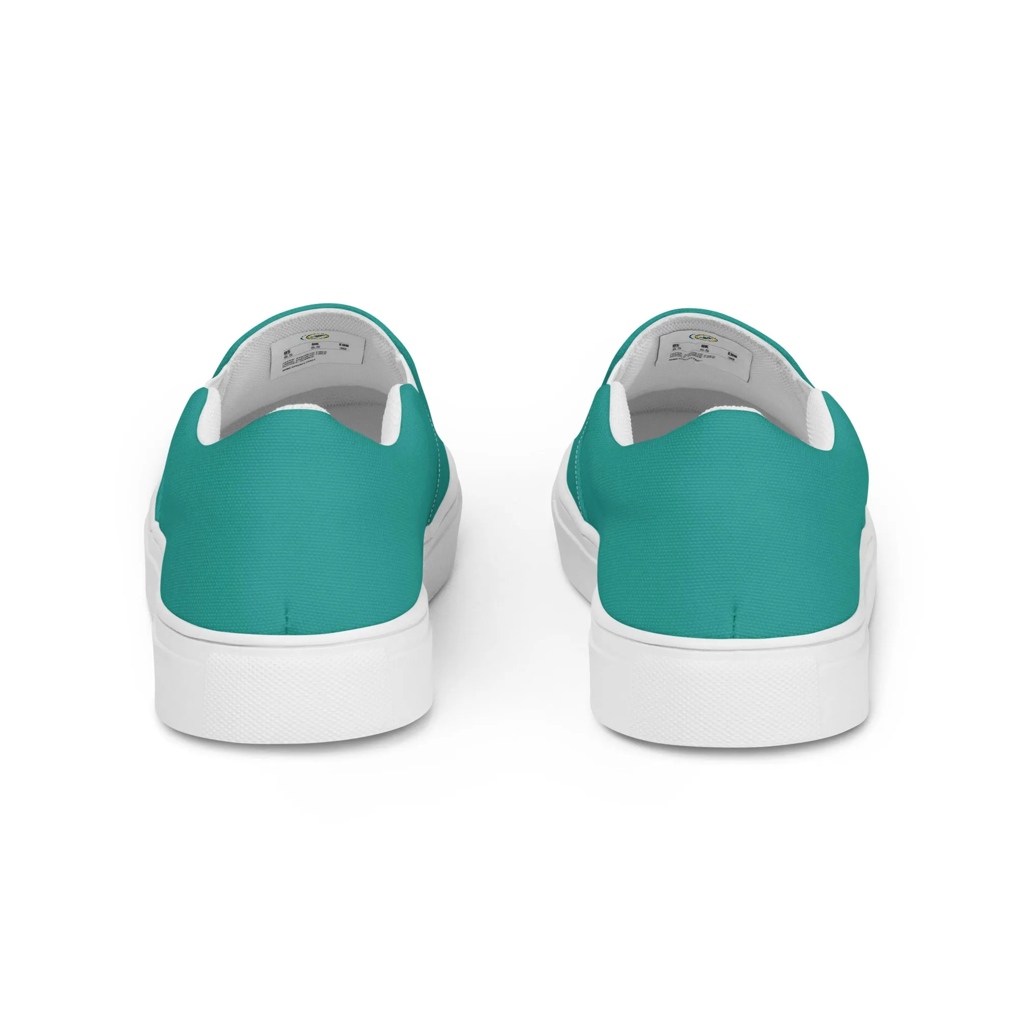 Aqua Blue Women’s slip-on canvas shoes