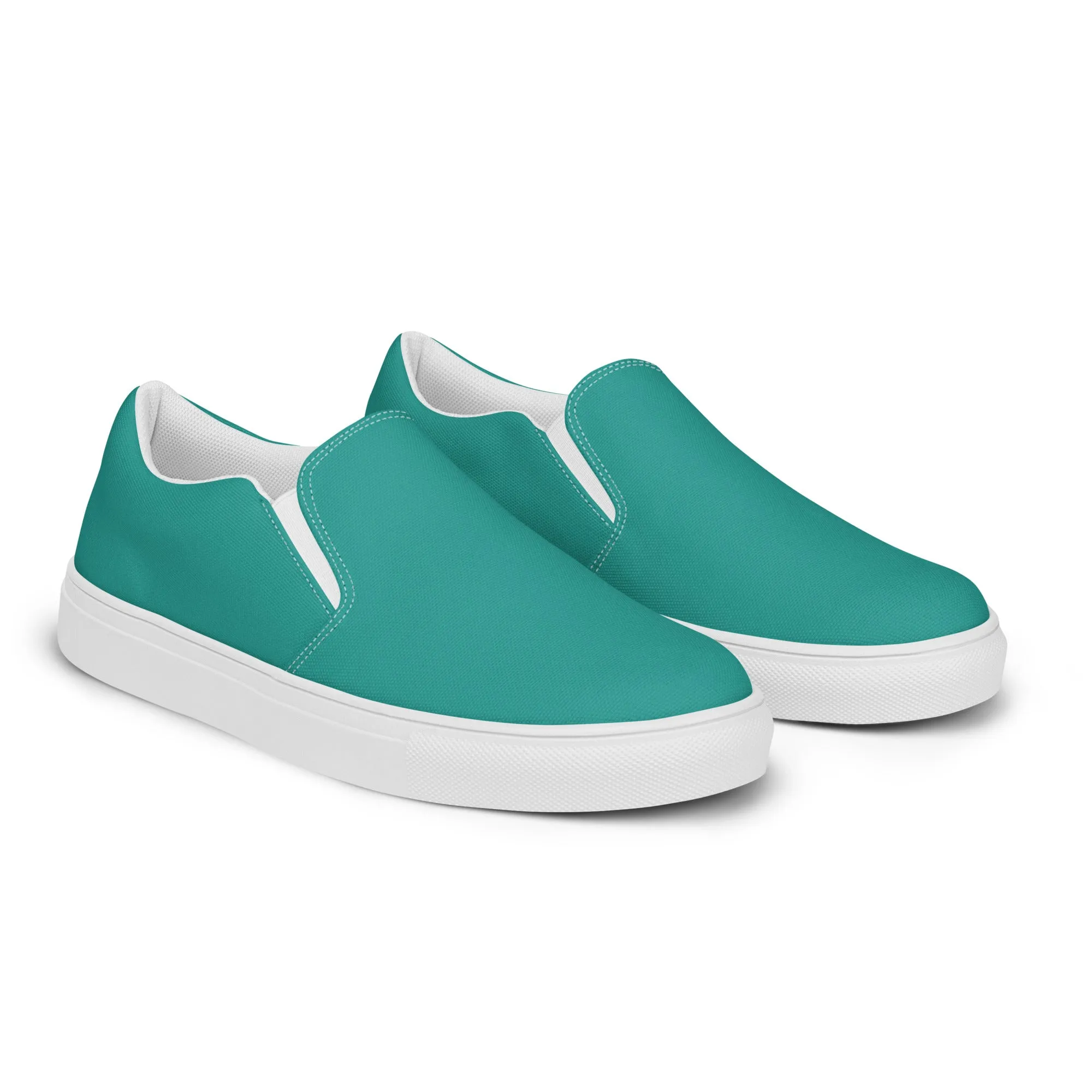 Aqua Blue Women’s slip-on canvas shoes