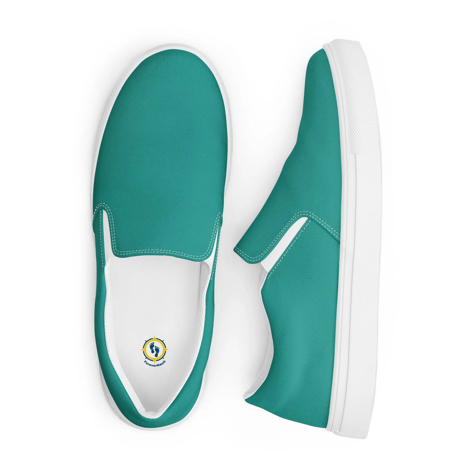 Aqua Blue Women’s slip-on canvas shoes