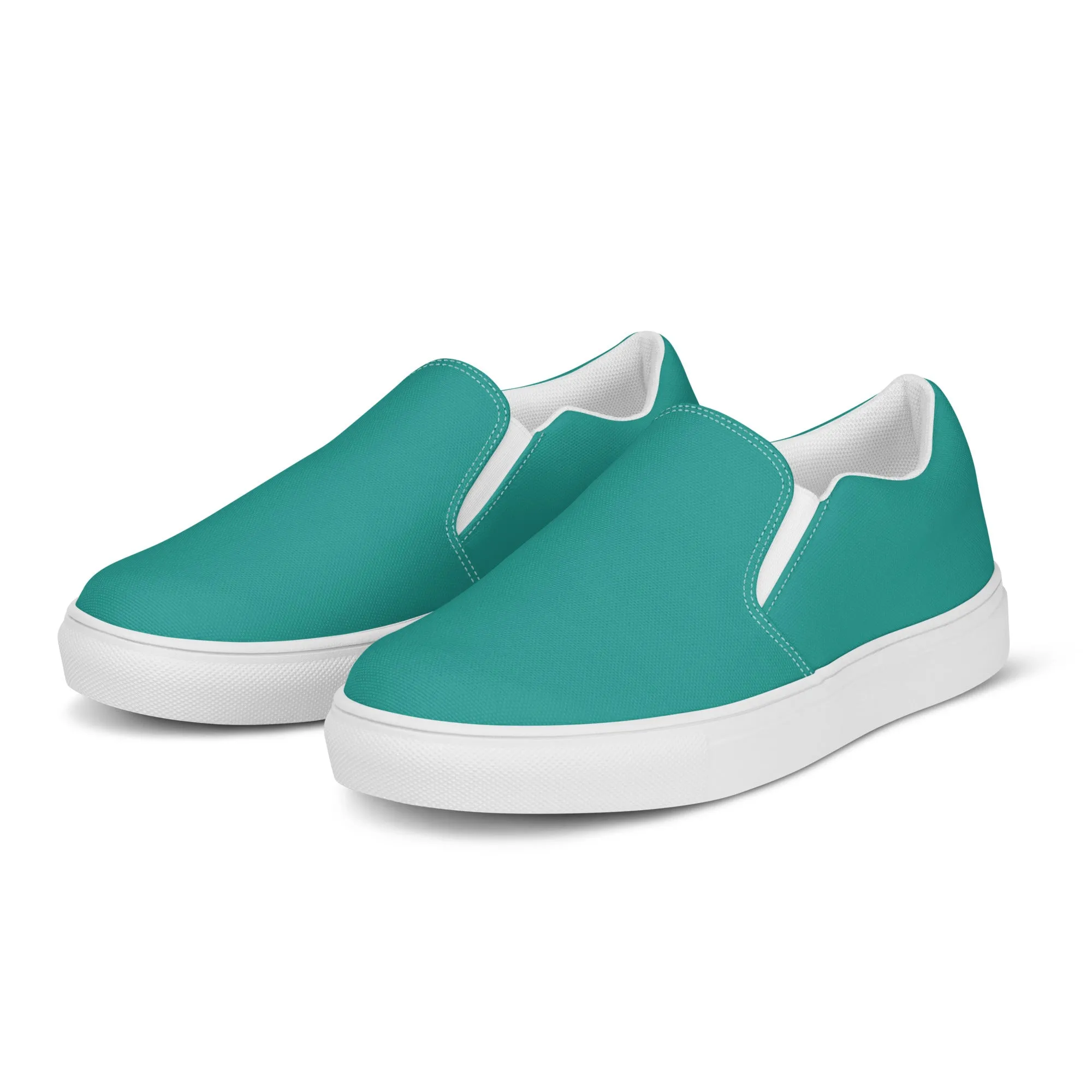 Aqua Blue Women’s slip-on canvas shoes