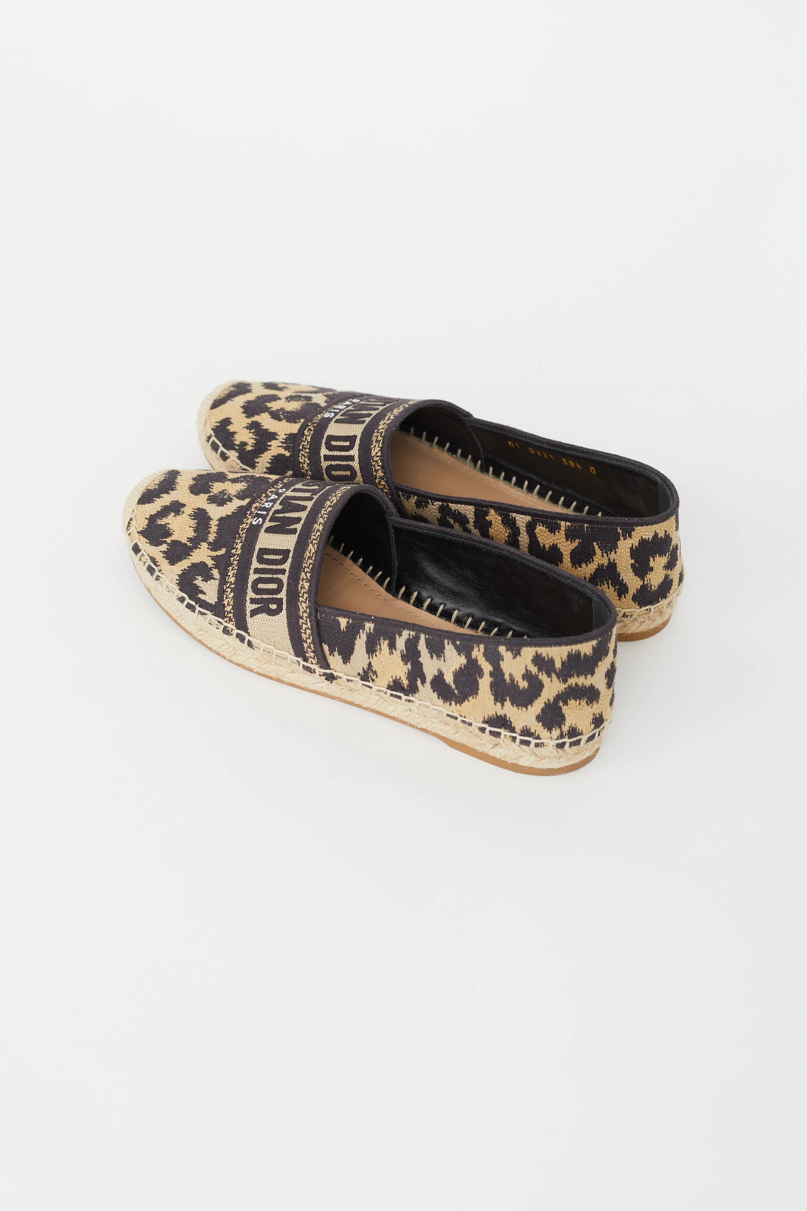 Black & Brown Granville Pattern Espadrille Flat
