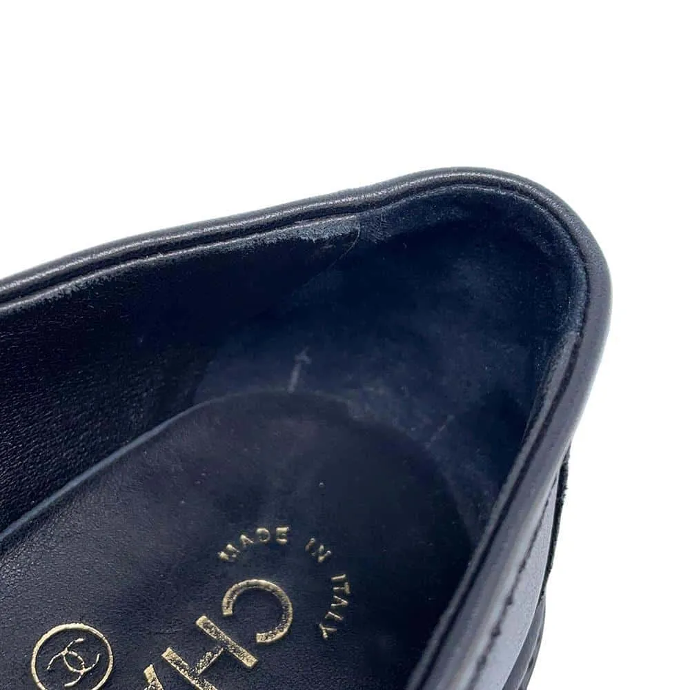 Chanel CC turnlock Matelasse loafers Black G36646 Lambskin Size 38C