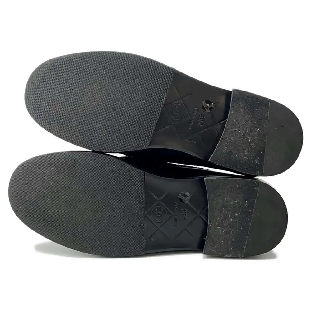 Chanel CC turnlock Matelasse loafers Black G36646 Lambskin Size 38C