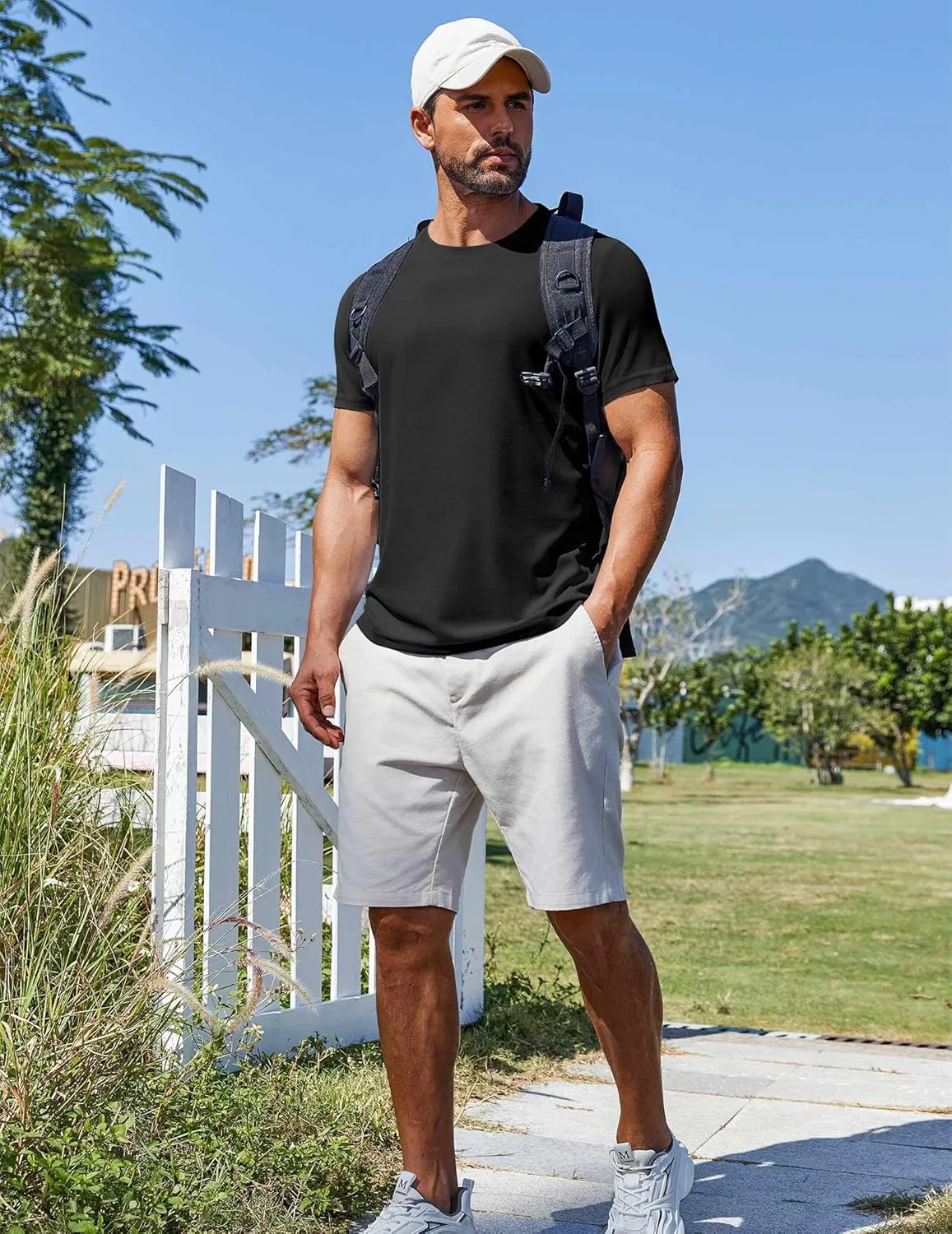 COOFANDY Men's T Shirt Short Sleeve Crew Neck T-Shirt Casual Summer Classic Basic Tee Shirts