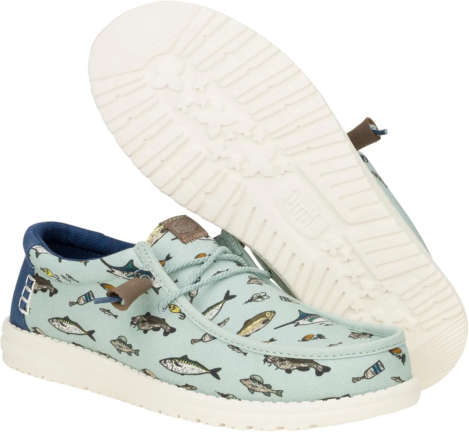 HEYDUDE Wally Marlin, Mens Shoes, Men's Slip-on Loafers, Comfortable & Light-Weight