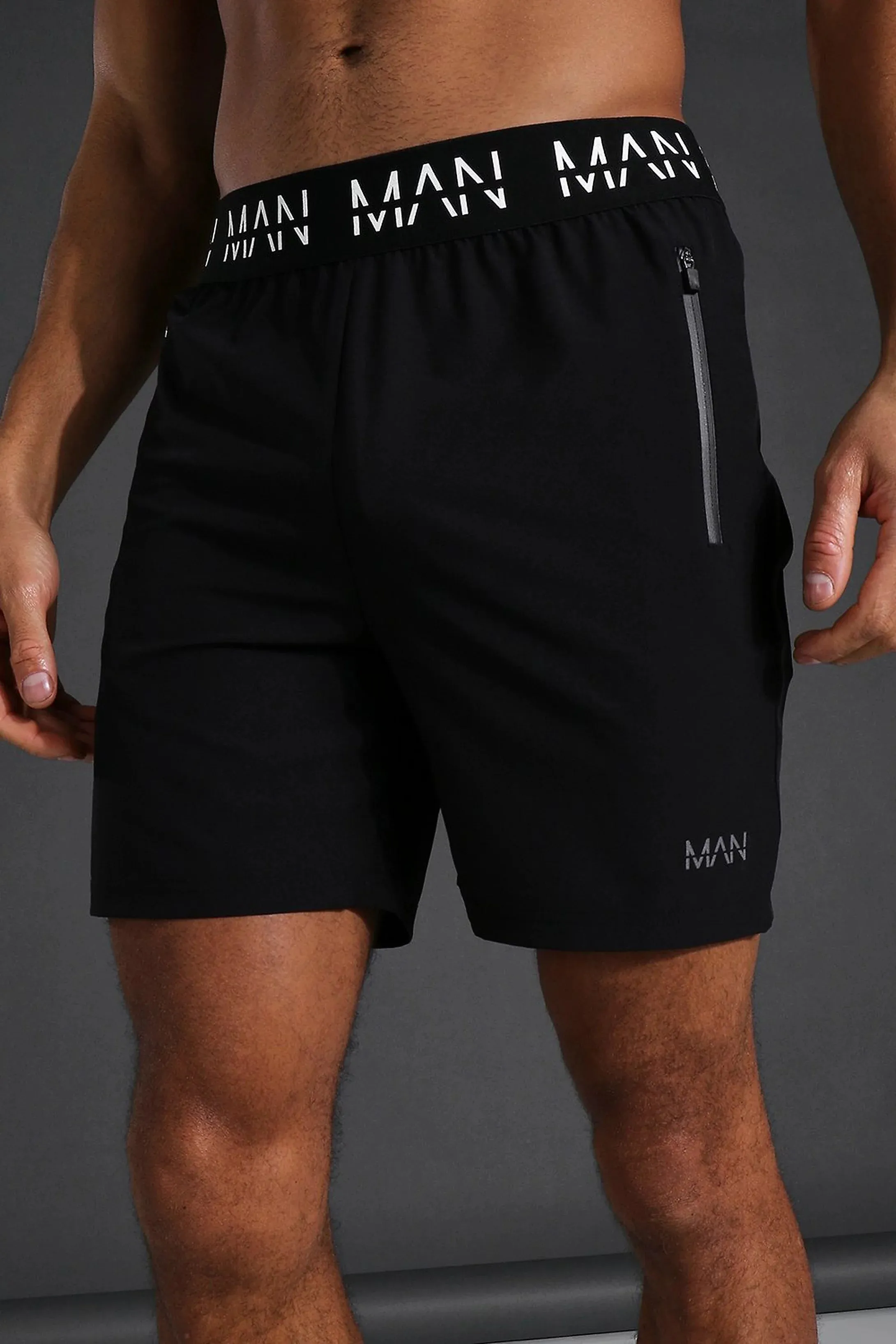MAN ACTIVE GYM REFLECTIVE REGULAR FIT 5" SHORTS