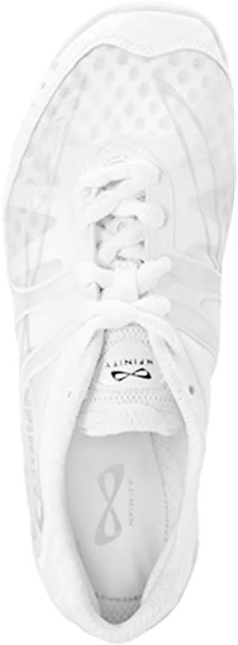 Nfinity Vengeance White Cheer Shoes for Youth Girls  High-Performance Breathable Sneakers for Cheerleading, Dance, and Sports Training  Lightweight and Durable for Competition