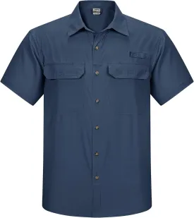 Outdoor Ventures Men's Lightweight Short Sleeve Fishing Shirt UPF 50 Button Down Quick Dry Cooling Hiking Travel Safari Shirt