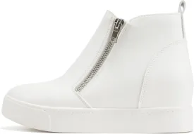 Soda Taylor Hidden Wedge Sole Booties Ankle Heels Sneaker Shoes Side Zipper