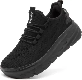 Womens Casual Walking Thick Sole Slip On Shoes Elevator Height Increase Sneaker for Women Comfort Breathable Fashion