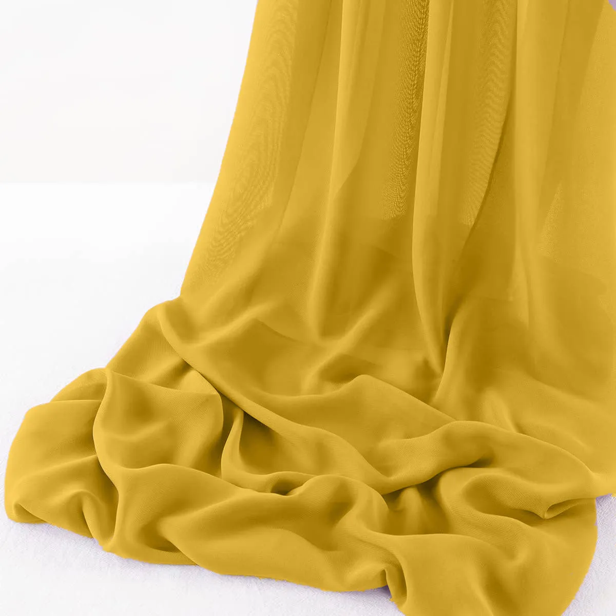 WOOL DOBBY CHIFFON SHEER RUNNER (14" wide x 108" Long)