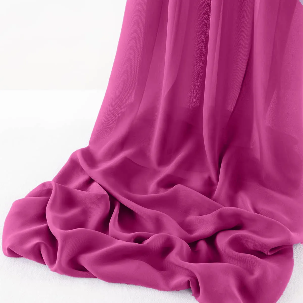 WOOL DOBBY CHIFFON SHEER RUNNER (14" wide x 108" Long)