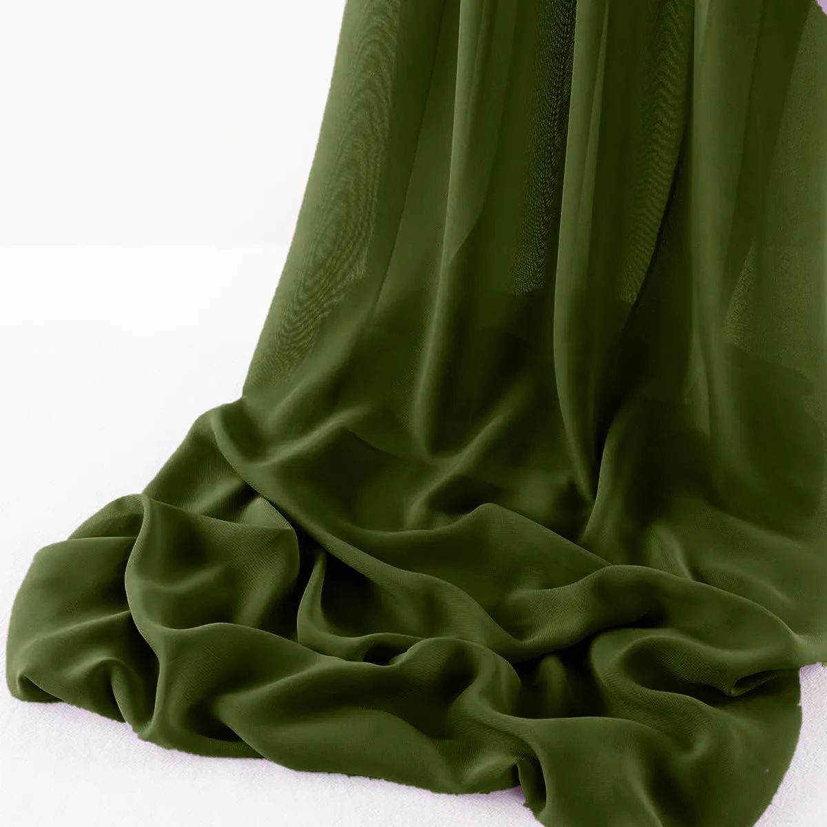 WOOL DOBBY CHIFFON SHEER RUNNER (14" wide x 108" Long)