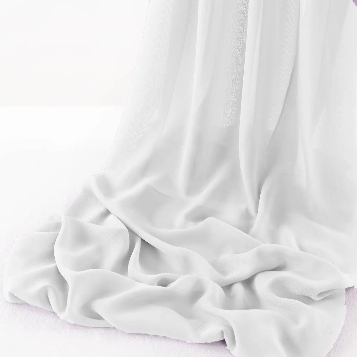 WOOL DOBBY CHIFFON SHEER RUNNER (14" wide x 108" Long)