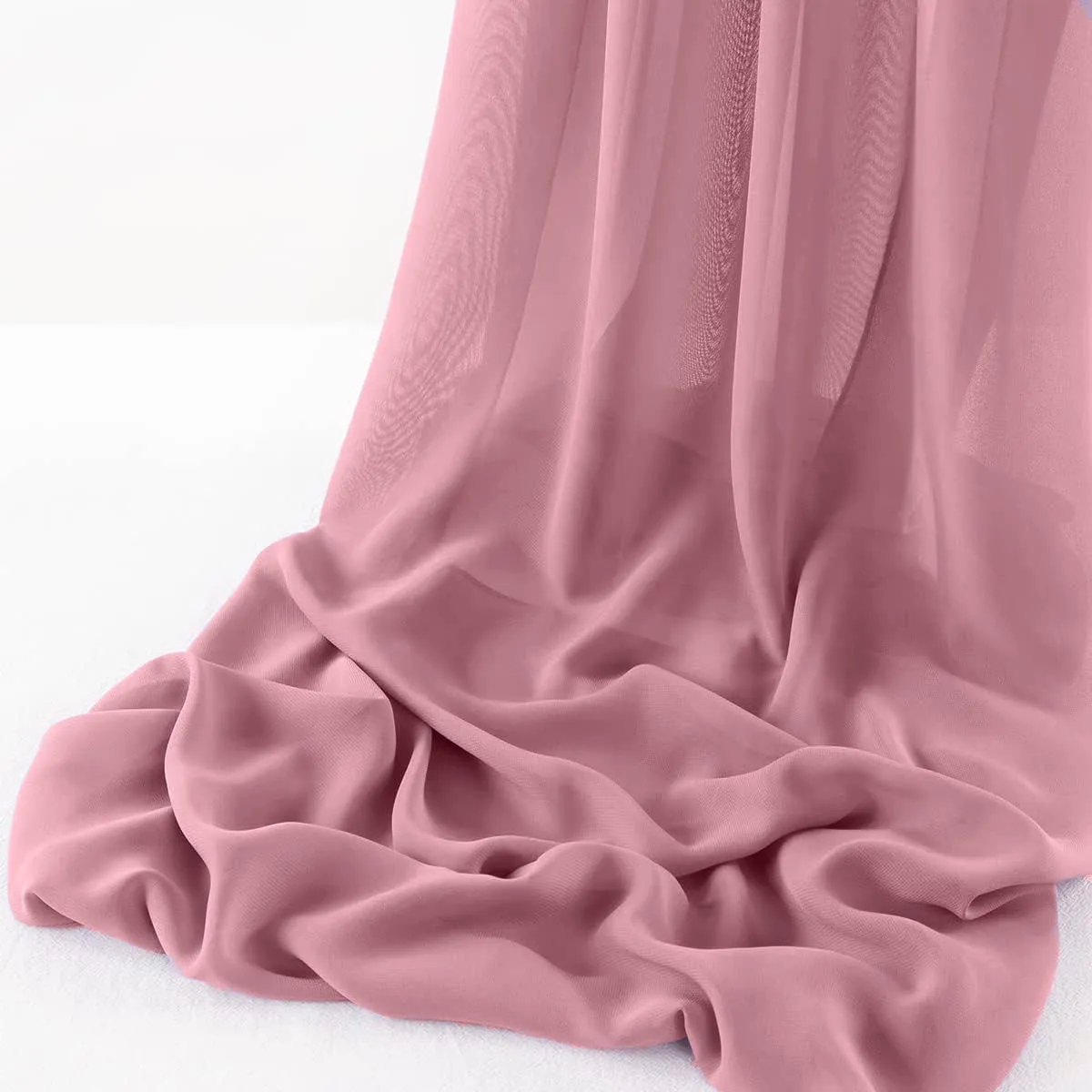 WOOL DOBBY CHIFFON SHEER RUNNER (14" wide x 108" Long)