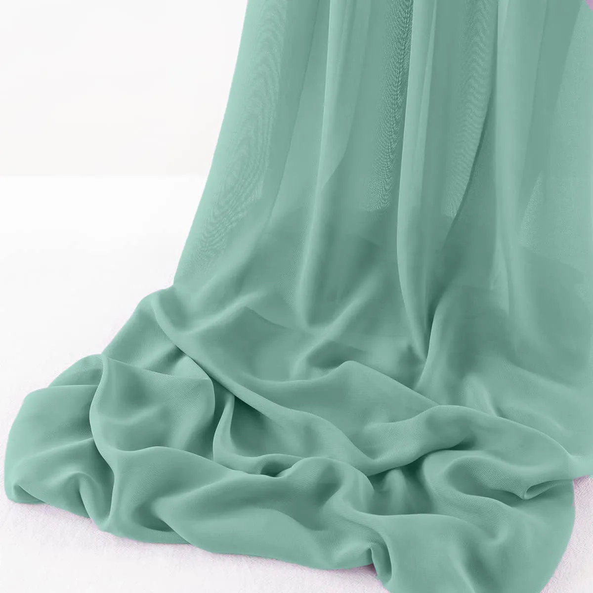 WOOL DOBBY CHIFFON SHEER RUNNER (14" wide x 108" Long)